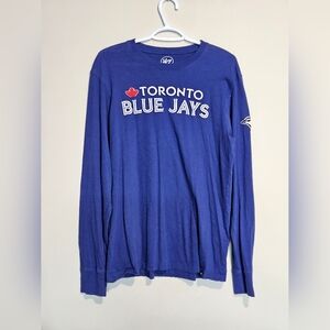 Official '47 Toronto Blue Jays Long Sleeve Shirt 100% Cotton